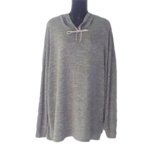 Aritzia Wilfred Free Open Back Long Sleeve Grey Hoodie Relaxed Fit